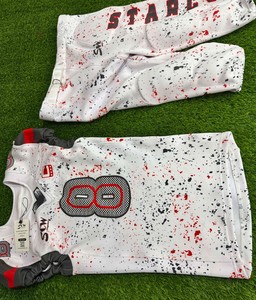 Conjunto de Pantalones y Camiseta Sublimados de Fútbol Americano Personalizados, Talla Grande, Transpirables, de Secado Rápido, Elásticos en Cuatro Direcciones, Ecológicos - Product Image 5