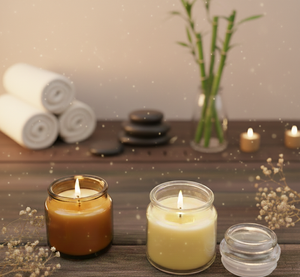 Bougie artisanale en verre parfumée à la cire de soja et à la paraffine de qualité supérieure - Décoration d'intérieur de luxe écologique pour Halloween - Product Image 2