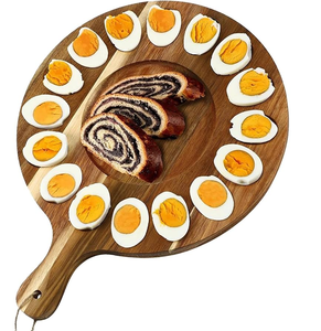 Plateau de service pour œufs farcis en bois massif, accessoires décoratifs pour la table - Product Image 5