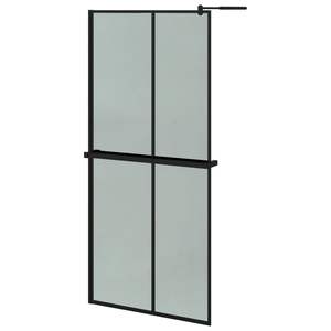 Mampara de Ducha Negra de 35.4"x76.8" con Estante, Vidrio ESG y Puerta de Aluminio - Product Image 2