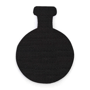 Patch thermocollant en feutre non tissé noir en forme de bouteille, appliqué pour vêtements, design personnalisé - Product Image 6