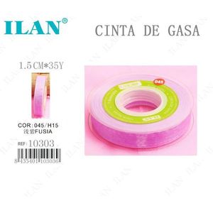 Nastro in organza ILAN 1,5 cm 35 iarde viola chiaro per artigianato e decorazioni - Product Image 1