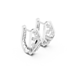 Bigbest Jewels 10K Matte Black Rhodium Plated Spike Hoop <b>Earrings</b> - Product Image 3