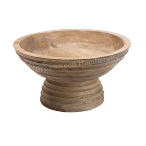 Cantidad al por mayor proveedor de diseño único Venta caliente de buena calidad hecho a mano de madera de tazón de servir para hoteles y restaurantes - Product Image 1