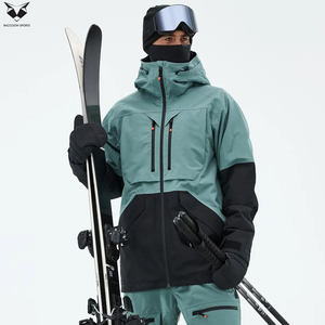 Chaqueta de Esquí Impermeable de Dos Tonos con Bloques de Color, Calidad Premium, 100% Poliéster, para Deportes de Invierno, Servicio OEM, con Cremallera y Aislamiento - Product Image 3
