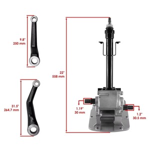 ZANGO 1673663M91 Steering Box Assembly with <b>U</b> <b>Clamp</b> Fits Massey Ferguson Tractor Heavy Duty Steering Gear Replacement - Product Image 3