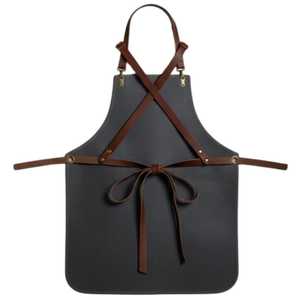 Waterproof Leather <b>Apron</b> for <b>Kitchen</b> BBQ Grill Durable Heat Resistant <b>Apron</b> Bulk Supply OEM Customization LPN-0211 - Product Image 3