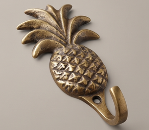 Artisanal Pineapple Shape Metal Wall <b>Hook</b> Durable Material <b>With</b> Elegant Finished Perfect For Towels And Door Hanging Display - Product Image 2