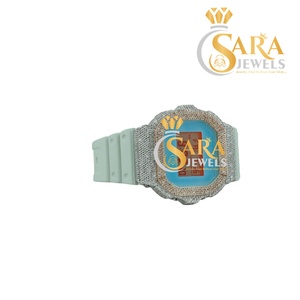 Reloj de pulsera de acero inoxidable para hombre, muy demandado, con correa de caucho y diamantes naturales incrustados, disponible para la venta desde India. - Product Image 3