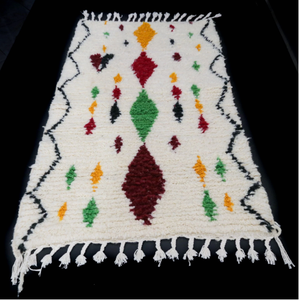 Tapis marocain moderne de luxe noué à la main en coton, taille personnalisable, rembourré, résistant aux taches, pour salon, hôtels, prière - Product Image 4