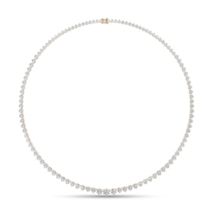สร้อยคอเทนนิส The Graduation Riviera เงินแท้ 9KT, 10KT, 14KT, 18KT เพชรเพาะเลี้ยงในห้องปฏิบัติการ เครื่องประดับคุณภาพพรีเมียม ของขวัญสำหรับผู้หญิง - Product Image 1