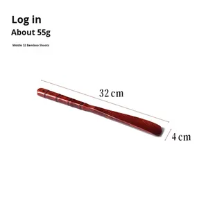 Cuchara para zapatos de madera con cordón de cuero disponible en madera de acacia, mango, pino, roja, sheesham y otras especies de madera. Año 2026. - Product Image 3