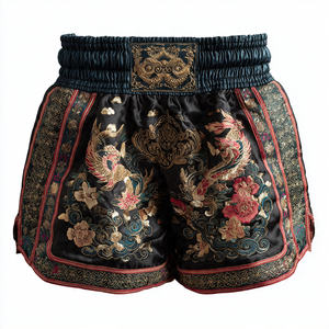 Pantalones Cortos de Muay Thai, Secado Rápido, Transpirables, para Entrenamiento, Pantalones Cortos de Satén para Kick Boxing, Unisex - Product Image 4