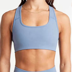 Soutien-gorge de sport compressif pour femme, à col bas, uni, à séchage rapide, avec rembourrage, personnalisable avec logo, idéal pour la gym, le fitness, l'entraînement et le yoga. - Product Image 5