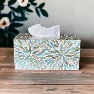 Best Quality Epoxy Resin Tissue Holder Box Office Coffee <b>Table</b> Desktop Solid Resin Tissue Paper Storage Box - Product Image 1