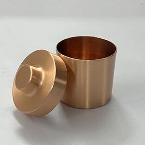 Handmade Matte Finish Luxury Copper Candle Container Custom Logo Wax Vessel for Home Decoration Featuring <b>Beautifully</b> - Product Image 1