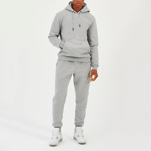 Ensemble de survêtements unisexes en molleton tricoté 345g pour l'hiver, style streetwear, sweats à capuche vierges pour hommes et femmes, vente en gros - Product Image 1