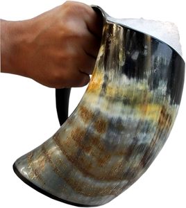 Suministro Directo de Fábrica, Taza para Beber de Cuerno Natural, Taza de Cerveza Rústica Hecha a Mano para Decoración de Bar en Casa, Disponible a Precios de Fabricación - Product Image 1