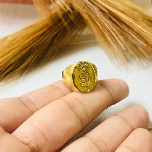 Gothic Signet <b>Ring</b> Brass <b>Snake</b> <b>Ring</b> 18k Gold Plated Oval Pinky <b>Ring</b> Wholesale Punk Unisex <b>Ring</b> - Product Image 1