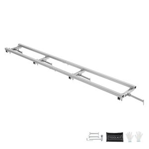 Sistema di guida per fresatura in alluminio regolabile da 9 piedi con 4 kit di barre trasversali per segatronchi, macchine per la lavorazione del legno e guide per seghe a nastro - Product Image 1