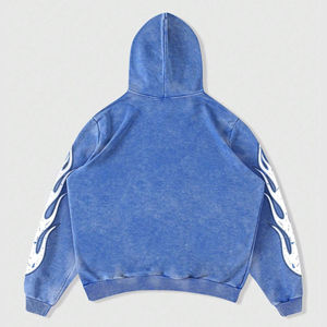 Sudadera con Capucha de Algodón Lavado Estilo Vintage para Hombre, Sudadera con Capucha Oversize para Hombre, Sudadera con Capucha Oversize de Algodón para Hombre, Estilo Unisex - Product Image 2