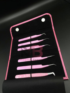 Juego de Pinzas para Pestañas de 5 Piezas con Estuche Magnético, Marca Privada, Las Mejores Herramientas para Pestañas, Pinzas para Extensión de Pestañas - Product Image 2