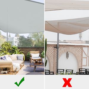 Tenda Parasole Triangolare Grigia 28 X 28 X 28, Rete di Copertura Resistente per Esterni - Product Image 4