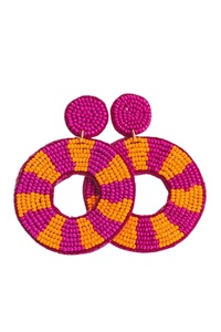 High Quality Beaded Embroidery Black With White Dangle Drop <b>Earring</b> With <b>Beautiful</b> Handmade Jewelry Fancy Style From India - Product Image 3