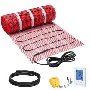 Sistema di Riscaldamento a Pavimento Elettrico Autoadesivo da 50 Piedi Quadrati, 120V, con Controllo Termostatico per Casa Intelligente - Product Image 1