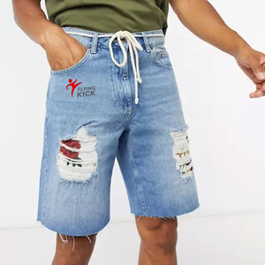 2026 Custom High Quality Eco-Friendly Oversized High-waisted Baggy Denim Shorts for Mens <b>Jean</b> Shorts - Product Image 1