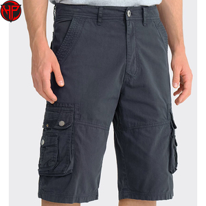 Shorts cargo pour hommes, unis, longueur genou, décontractés, utilitaires, taille élastique, pour l'extérieur, été - Product Image 3