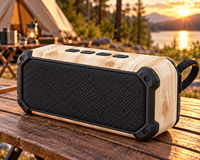 Film hydrographique à grain de bois naturel pour enceintes Bluetooth et lanternes de camping personnalisées