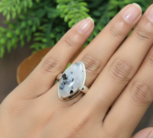 Natural Black Tourmaline Rainbow Moonstone Gemstone <b>Ring</b> 925 Sterling Silver Rose Gold Yellow Gold Plated Handmade Jewelry Her - Product Image 2