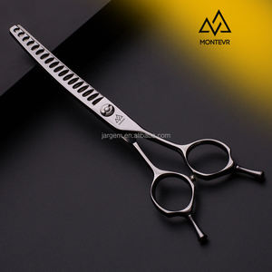 #1 üst satıcı kavisli Pet saç tıknaz makas 18 diş Pet bakım makası tinners köpek bakım makas - Product Image 1