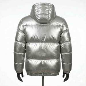 Custom Logo Wholesale <b>Men's</b> Winter Puffer <b>Jackets</b> with Zipper Breathable <b>Plus</b> <b>Size</b> & Print Design Bubble <b>Jackets</b> - Product Image 3
