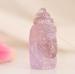 Tête de Shiva en Améthyste Naturelle Sculptée à la Main, Idole en Cristal, Sculpture de Pierre Précieuse, Décoration Spirituelle pour la Méditation, Pierre de Guérison, Statue Divine - Product Image 2