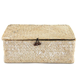 Wholesale natural seagrass jewellery boxes best price storage organizer box worldwide shipping - Product Image 5