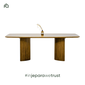 Ensemble de table à manger en teck d'Indonésie de qualité supérieure, 6 places, table de cuisine rectangulaire de luxe et chaises, ensemble de meubles pour villa - Lilo - Product Image 2