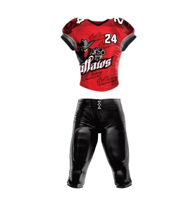 2026 High Quality American Football Uniform 100% Polyester Team Solid Color American Football Uniform For Men's - Product Image 1