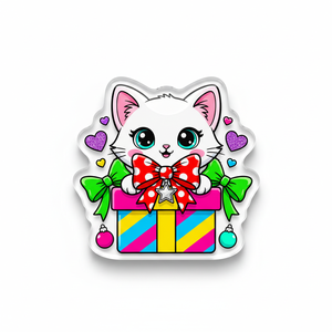 ถาดอะคริลิคสำหรับต่อขนตาลายแมวน่ารัก สำหรับช่างต่อขนตาและร้านเสริมสวยมืออาชีพ - Product Image 1