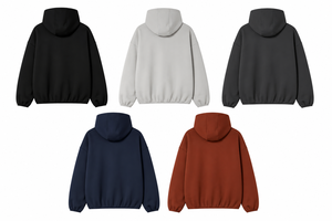 Sweat-shirt polaire unisexe Sinewy Sports à capuche et fermeture éclair quart de tour, coupe oversize, avec poche, couleur unie, décontracté, anti-boulochage - Product Image 6
