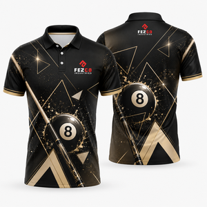 100% Polyester Men's Billiard for Shirt <b>Canvas</b> Fabric Customizable Sublimation Design Quick Dry OEM Customization - Product Image 3