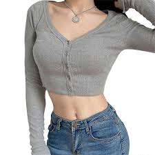 Cárdigan de Punto de Primera Calidad para Mujer, Nuevo Modelo de Primavera, Corto, Color Sólido, Cuello Redondo, Cierre de Botón, Estilo Urbano, 100% Poliéster - Product Image 2