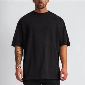 Camiseta Oversize de Punto Grueso para Hombre, Estilo Urbano, Color Liso, Jersey Holgado, Estilo High Street, Ropa Masculina de Fábrica - Product Image 2