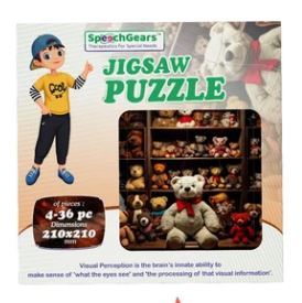 Rompecabezas de la Colección Osito de Peluche, 51-100 Piezas, Esquinas Cuadradas de Cartón, Juego Educativo de Dibujos Animados para Niños de 5 a 7 Años, Unisex, Mate - Product Image 6