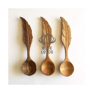 Cuillères en bois ovales profondes 2026 les plus vendues pour porridge et céréales, en bois pur, propres, sûres, ergonomiques et durables - Product Image 1