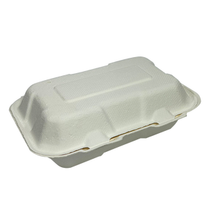 Taiwan 9*6 inch Biodegradable Clamshell Container PFAS Free 30g, L*W*D:320*230*50mm Factory made 100% biodegradable - Product Image 4