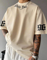 Vente en gros directe usine – T-shirts personnalisés pour hommes, respirants, grandes tailles, épaules tombantes, 100 % coton épais, pour la gym et le sport, impression DTG