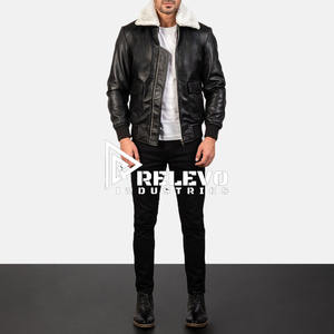 Blouson en cuir pleine fleur pour homme, veste de moto de luxe en cuir de vache véritable, fermeture éclair YKK, manteau de motard robuste sur mesure, vente en gros - Product Image 3
