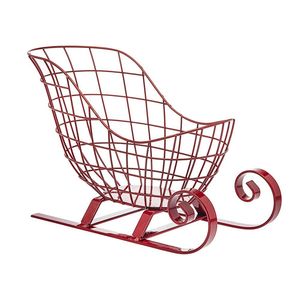 Hot Selling Indoor Outdoor Christmas Sleigh Customizable Size Eco-Friendly Customized Color Iron Metal Classic Santa Sleigh - Product Image 1